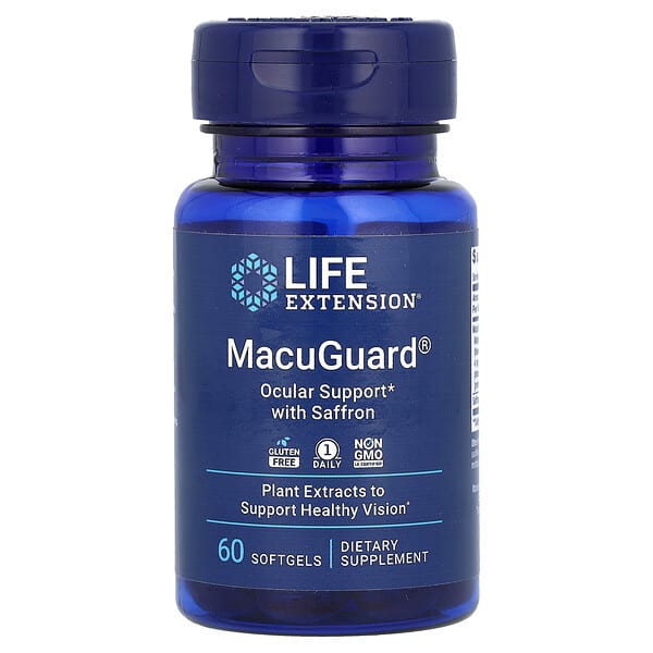 Life Extension, MacuGuard 番紅花視力健康軟凝膠，60 粒