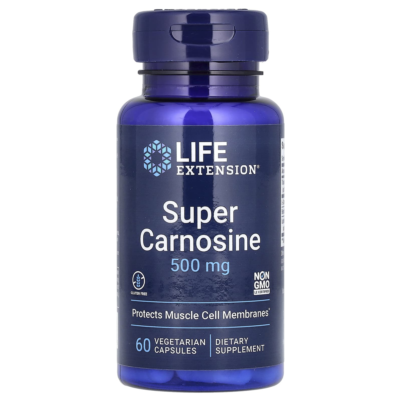 スーパーカルノシン、500mg、植物性カプセル60個