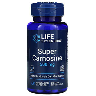 Life Extension, Supercarnosina, 500 mg, 60 cápsulas vegetales