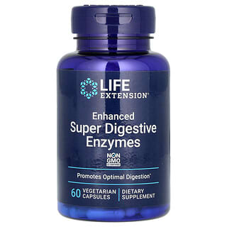 Life Extension, Enzimas superdigestivas mejoradas, 60 cápsulas vegetales