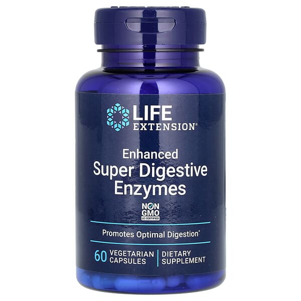 Life Extension Enhanced Super Digestive Enzymes, 60 Vegetarian Capsules