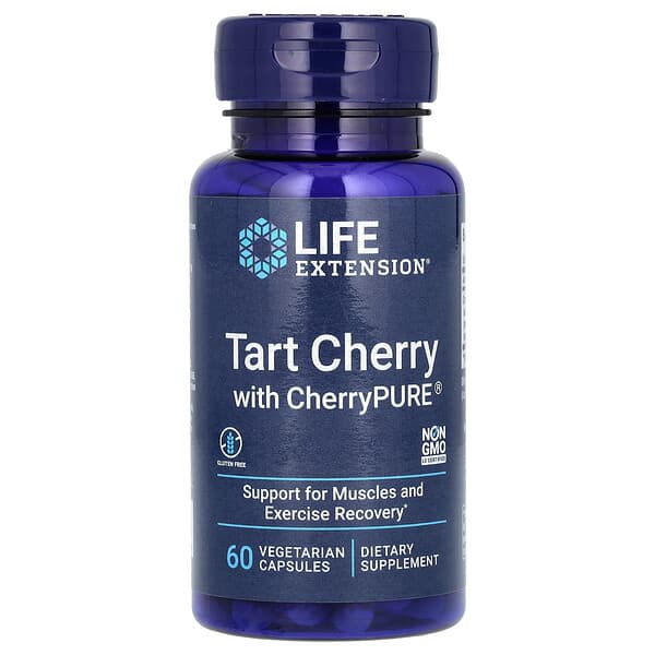Life Extension, 酸櫻桃素食膠囊，含 CherryPURE®，60 粒裝