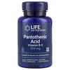 Pantothenic Acid, Vitamin B-5, Pantothensäure, Vitamin B5, 500 mg, 100 pflanzliche Kapseln