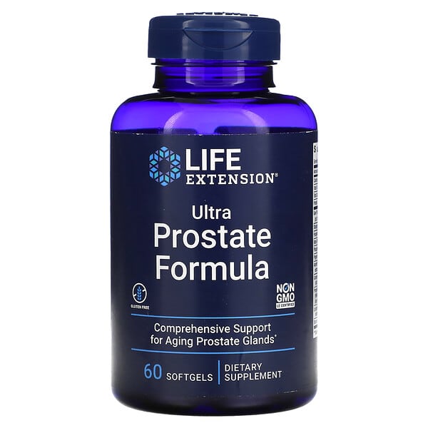 Life Extension, Ultra Prostate Formula, добавка для підтримки простати, 60 капсул