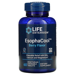 Life Extension, EsophaCool, Baies, 60 comprimés à croquer végétariens
