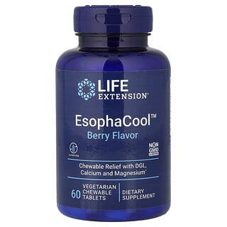 Life Extension, EsophaCool, Baies, 60 comprimés à croquer végétariens