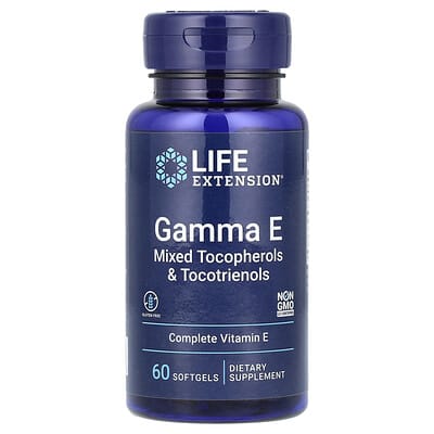 LifeExtension,GammaE,смесьтокофероловитокотриенолов,60капсул