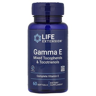 Life Extension, Gamma E, Tocophérols et tocotriénols mixtes, 60 capsules à enveloppe molle