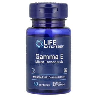 Life Extension, Tocoferoles mixtos Gamma E, 60 cápsulas blandas