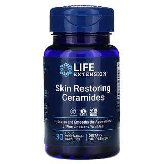 Life Extension, Ceramidas restauradoras de la piel, 30 cápsulas vegetales líquidas