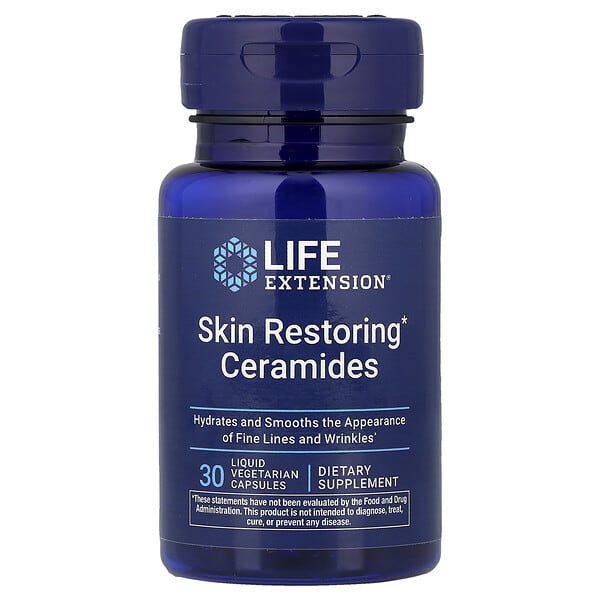 Life Extension, Skin Restoring神经酰胺，30 粒液体素食胶囊