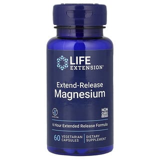 Life Extension, Magnesium, pitkävaikutteinen, 60 kasviskapselia (250 mg/kapseli)