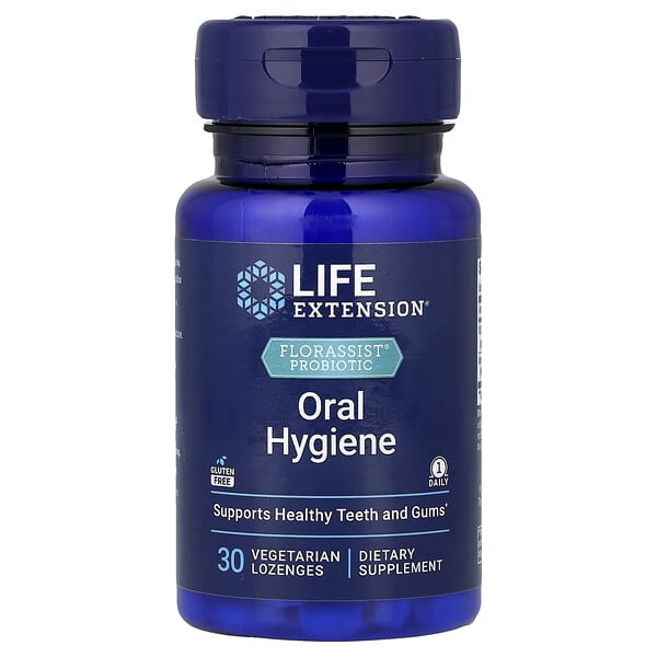 Life Extension, FLORASSIST® 프로바이오틱, 구강 위생, 식물성 사탕 정제 30정