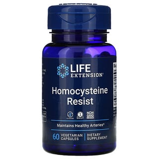 Life Extension, Homocysteine Resist, добавка для поддержания здорового уровня гомоцистеина, 60 вегетарианских капсул