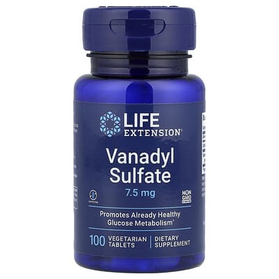 Life Extension, Vanadyl Sulfate, 100 Vegetarian Tablets