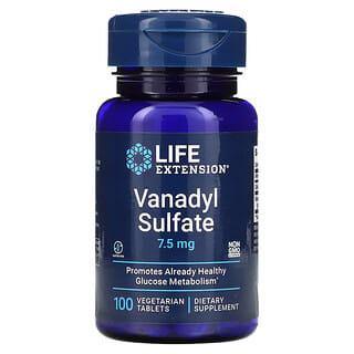Life Extension, Sulfate de vanadyle, 7,5 mg, 100 comprimés végétariens