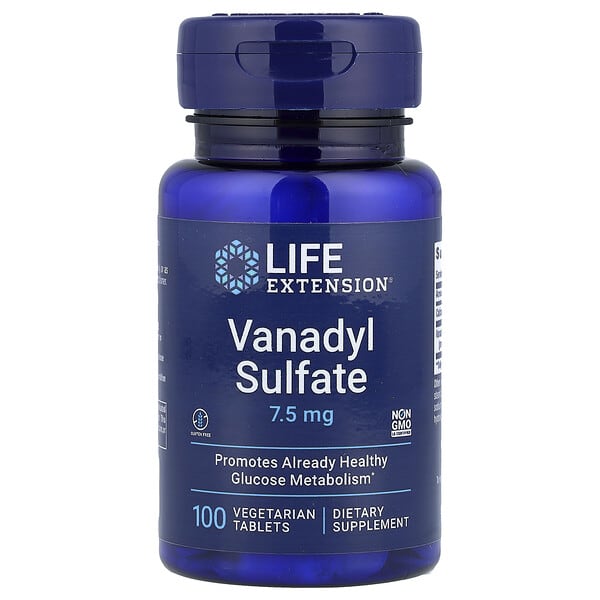 Vanadyl Sulfate, 100 Vegetarian Tablets