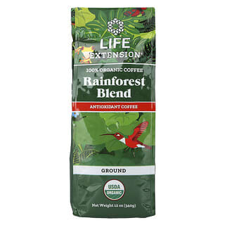 Life Extension, Café 100 % orgánico, Mezcla tropical, Molido, 340 g (12 oz)