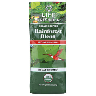 Life Extension, Organic Coffee, Rainforest Blend, Ground, Decaf, 12 oz (340 g)