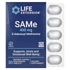 SAMe (S-Adenosilmetionina), 400 mg, 30 Comprimidos Vegetarianos com Revestimento Entérico