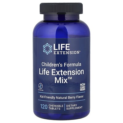 Life Extension, Children's Formula, Life Extension Mix&trade;, Natural Berry, 120 Chewable Tablets