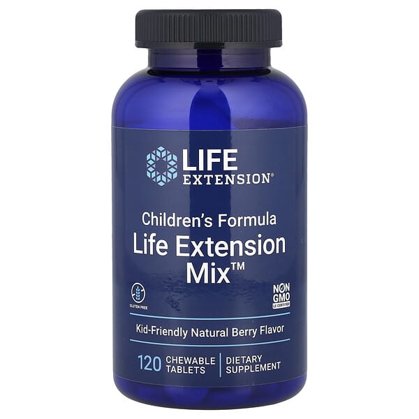 Life Extension Children's Formula, Life Extension Mix™, Natural Berry, 120 Chewable Tablets