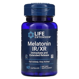 Life Extension, Melatonina IR / XR, 60 cápsulas