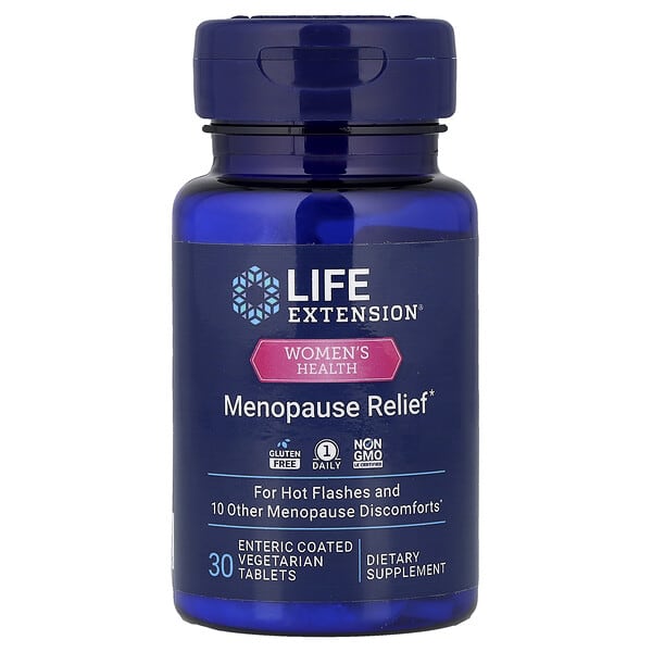 Life Extension Women's Health, Menopause Relief, 30 Enteric Coated Vegetarian Tablets