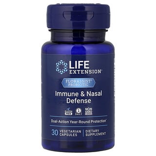 Life Extension, FLORASSIST 抵抗和鼻部健康防禦,30 粒素食膠囊