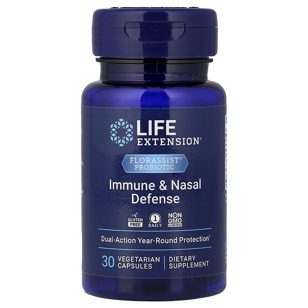Life Extension FLORASSIST® Probiotic Immune & Nasal Defense, 30 Vegetarian Capsules