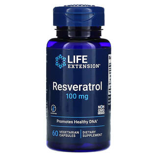 Life Extension, ресвератрол, 100 мг, 60 вегетарианских капсул