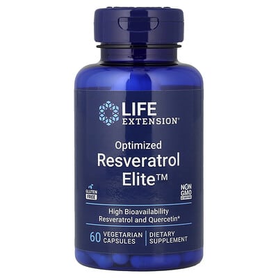 Life Extension, Optimised Resveratrol Elite™, 60 Vegetarian Capsules