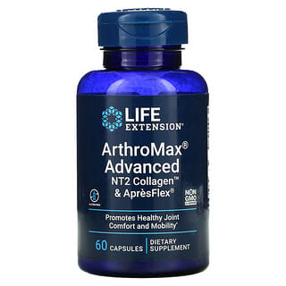 Life Extension, ArthroMax（アースロマックス）アドバンスト、NT2 Collagen（NT2コラーゲン）＆ApresFlex（アプレフレックス）、60粒