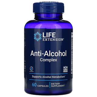 Life Extension‏, קומפלקס אנטי-אלכוהול, 60 כמוסות