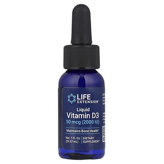 Life Extension, Vitamina D3 líquida, 50 mcg (2000 UI), 29,57 ml (1 oz. líq.)
