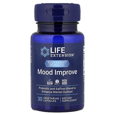 Life Extension, FLORASSIST® Probiotics, Mood Relief, 30 Vegetarian Capsules