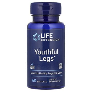 Life Extension, Youthful Legs, 60 Softgels (250 mg per Softgel)