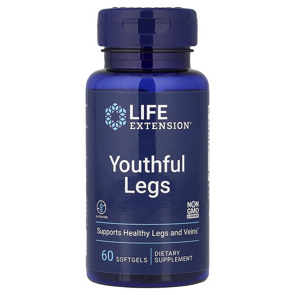Life Extension, 젊고 건강한 다리, 소프트젤 60정(소프트젤 1정당 250mg)
