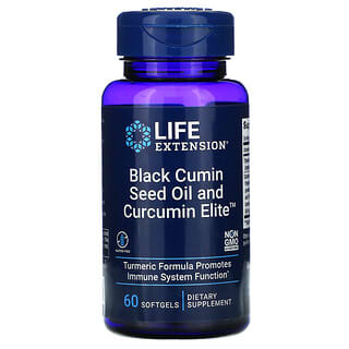 Life Extension, Aceite de semilla de comino negro y curcumina Elite, 60 cápsulas blandas