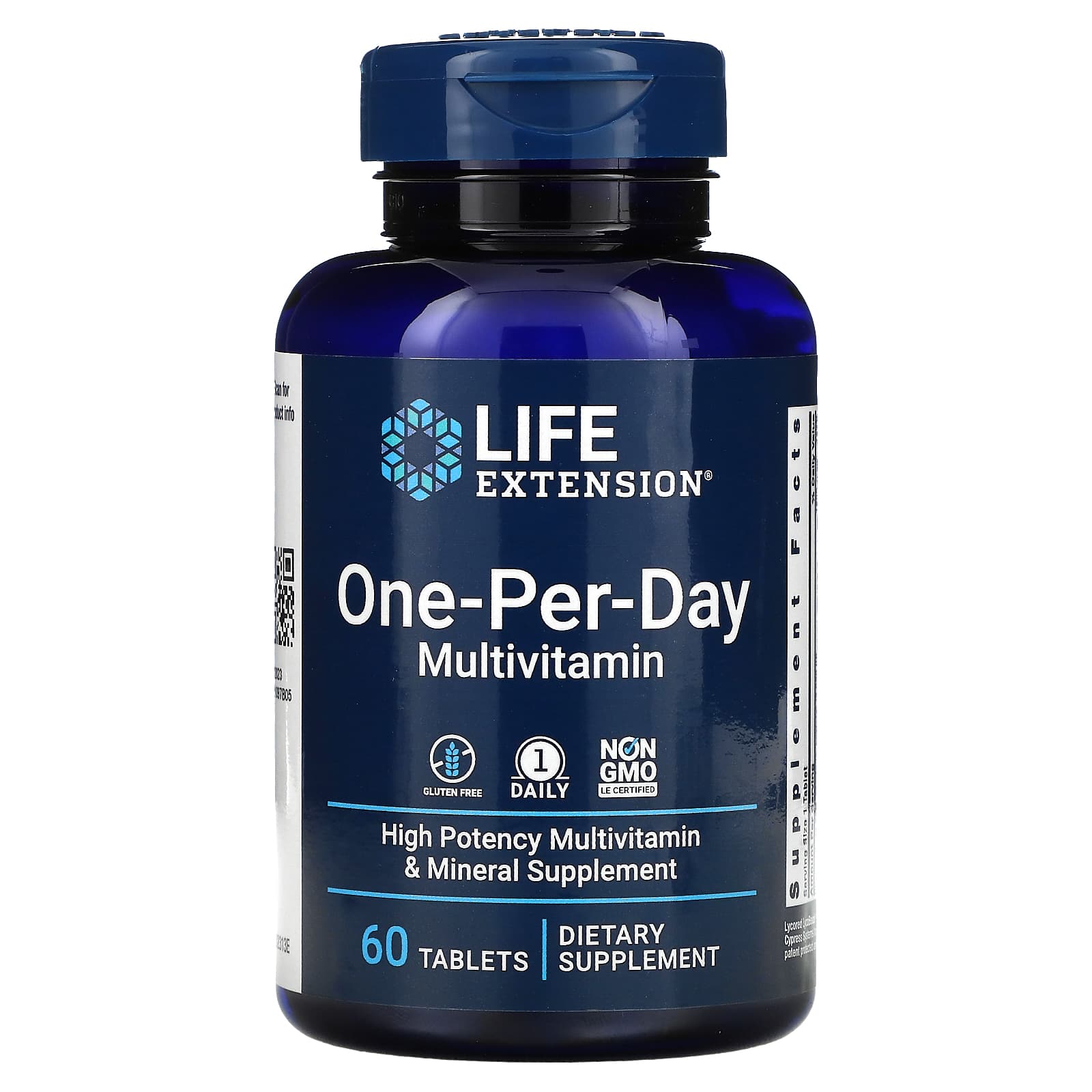 Multi-Vitamin & Mineral Tablets Life Extension One-Per-Day 60 