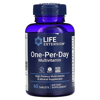 Life Extension, One-Per-Day Multivitamin, Ein-pro-Tag-Multivitamin, 60 Tabletten