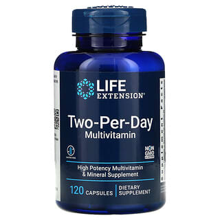 Life Extension, الفيتامينات المتعددة اثنان في اليوم، 120 كبسولة