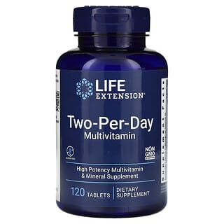 Life Extension, Suplemento multivitamínico de dos comprimidos por día, 120 comprimidos