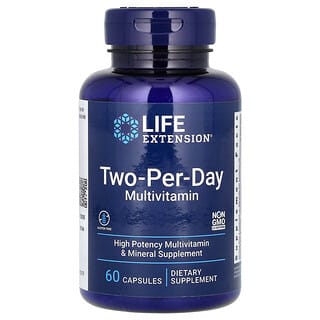 Life Extension, Multivitaminico Two-Per-Day, 60 capsule