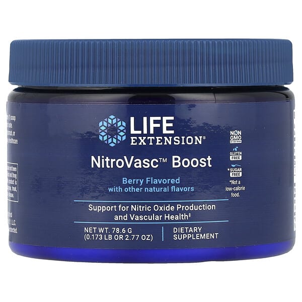 Life Extension, NitroVasc™ 부스트, 베리 맛, 78.6g(2.77oz)