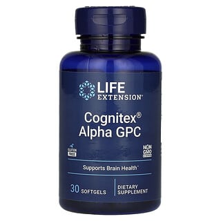 Life Extension, Cognitex Alpha GPC, Cognitex Alpha-GPC für die Gehirngesundheit, 30 Weichkapseln