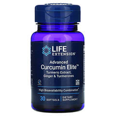 Life Extension, アドバンスCurcumin Elite（クルクミンエリート）、ターメリックエキス、ショウガ＆ターメロン、ソフトジェル30粒