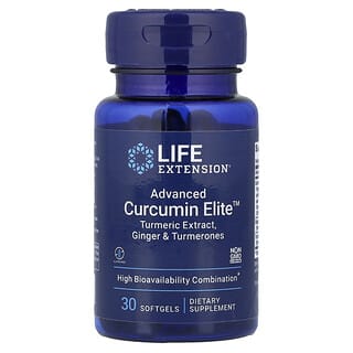Life Extension, Advanced Curcumin Elite™, extrakt z kurkumy, zázvor a kurkuma, 30 měkkých kapslí