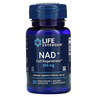 Life Extension, NAD + لتجديد الخلايا ، NIAGEN نيكوتيناميد ريبوسيد ، 300 ملجم ، 30 كبسولة نباتية