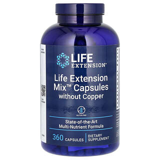 Life Extension, Cápsulas de Mistura sem Cobre, 360 Cápsulas